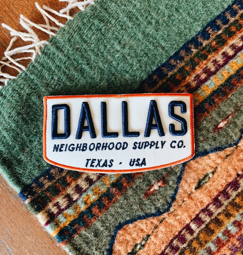 Dallas Embroidered Iron on Patch Etsy