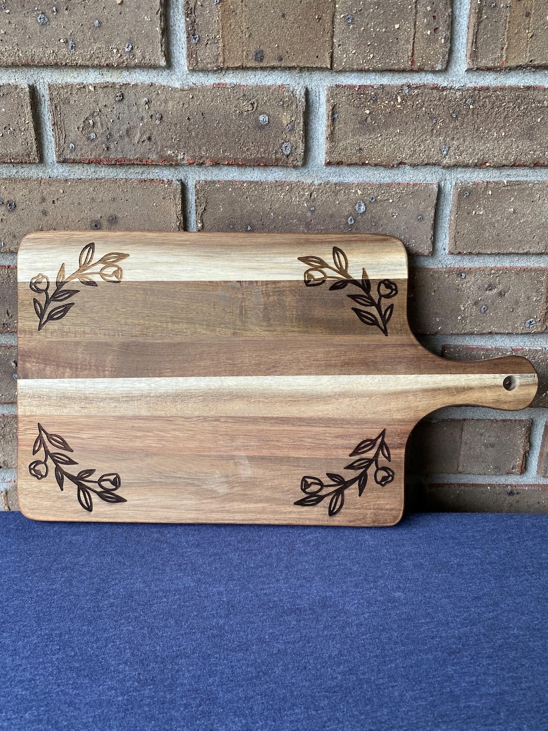 Laser Engraved Acacia Wood Cutting Board: Grilling Gift - Etsy