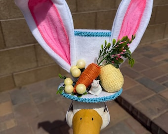 Gelbes Ei, Porch Gans Hut, Osterhase, biegbare Ohren.
