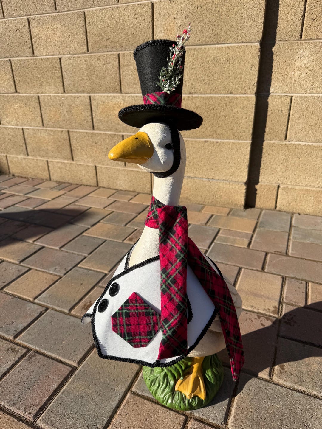 Christmas / Winter Snowman Themed Porch Goose Tophat and Outfit - Etsy