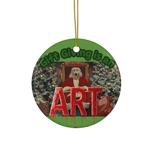 Ceramic Ornament, Horror Clown Christmas Decoration, Terrifier Movie Collector Gift, Art the Clown Ornament, Creepy Holiday Decor, Unique