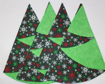 Servilletas con forma de árbol de Navidad (juego de 4)