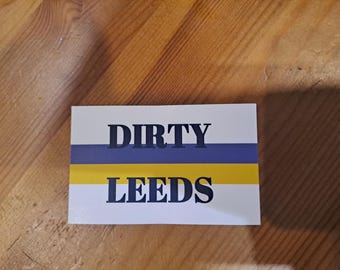 Classic Leeds United Stickers. Dirty Leeds. bundle x50. LUFC- Easy Peel. Football gift Ideas. Crafts.