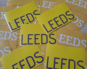 Leeds United Stickers X30 LUFC- Easy Peel. Football gift Ideas. Crafts.