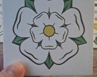 Beer matts Yorkshire Rose  x20. Football gift Ideas. Crafts. Garden Bar. Party Supplies