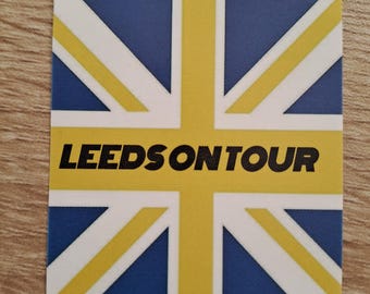 Leeds United Stickers union jack x30. LUFC- Easy Peel. Football gift Ideas. Crafts.