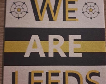 Beer matts We Are Leeds x20. Football gift Ideas. Crafts. Garden Bar. Party supplies