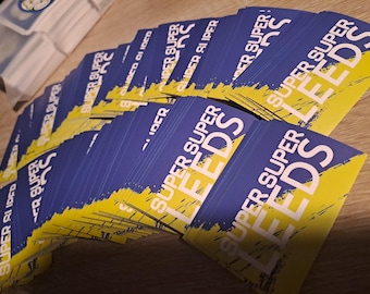 Unofficial Super Leeds Stickers X30 LUFC- Easy Peel. Football gift Ideas. Crafts.