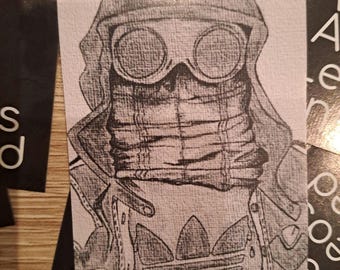 Leeds United Stickers X30 Hand drawn and printed. LUFC- Easy Peel.  Goggle Boy. Black and white set. Gift. Crafts. Him / her / kids football