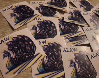 Leeds United Peacock Sticker bundle x30 . LUFC- Easy Peel. Football gift Ideas. Crafts.