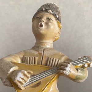Antique Russian Singing Balalaika Player Figurine 90+ years