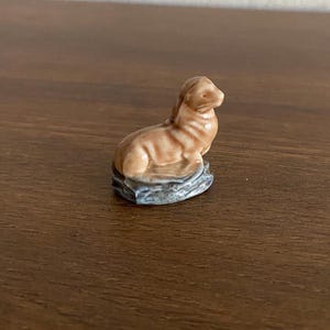 Vintage Wade England Porcelain Seal Figurine - Red Rose Tea Whimsies