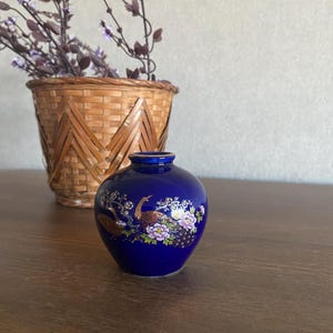 Vintage Miniature Fine Porcelain Tile Japanese Vase