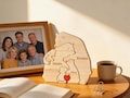 Personalized Wooden Bear Family Jigsaw Puzzle,Father's Day Gift,Family Engraved Surname Jigsaw Puzzle, Gift for Father ,Family Home Decor