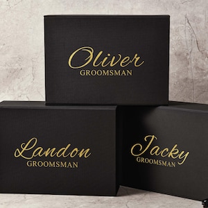 Scatola regalo pieghevole personalizzata per sposo, scatola per proposta di matrimonio, scatola regalo magnetica vuota nera, scatola regalo creativa per sposo, scatola regalo per matrimonio