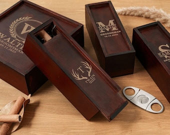 Personalized groomsmen gift box,Groomsmen proposal box,Custom empty wooden box,Carved wooden cigar gift box,Groomsmen gift,Wooden gift box