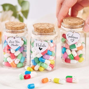 Mensaje en una botella de vidrio, regalo para novio, regalo para pareja de novias, cápsulas de notas de amor personalizadas, caja de aniversario, notas de amor de bricolaje, regalos de San Valentín