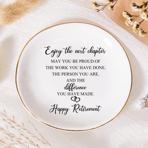 Never Forget The Difference You Have Made Retirement Ring Dish-Happy Retirement Gift For Women-Nurse Retirement Gift-Teacher Retirement Gift