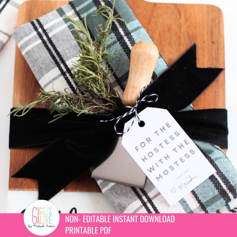 Hostess Thank You Gift Printable Tags, PDF Instant Download - Etsy