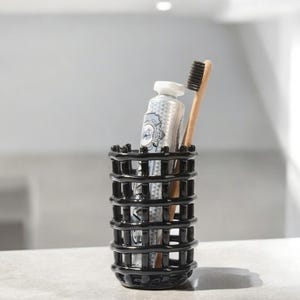 Keramik Zahnbürstenhalter & Zahnpasta Aufbewahrungsregal - Stilvoller Make-up Pinsel Organizer