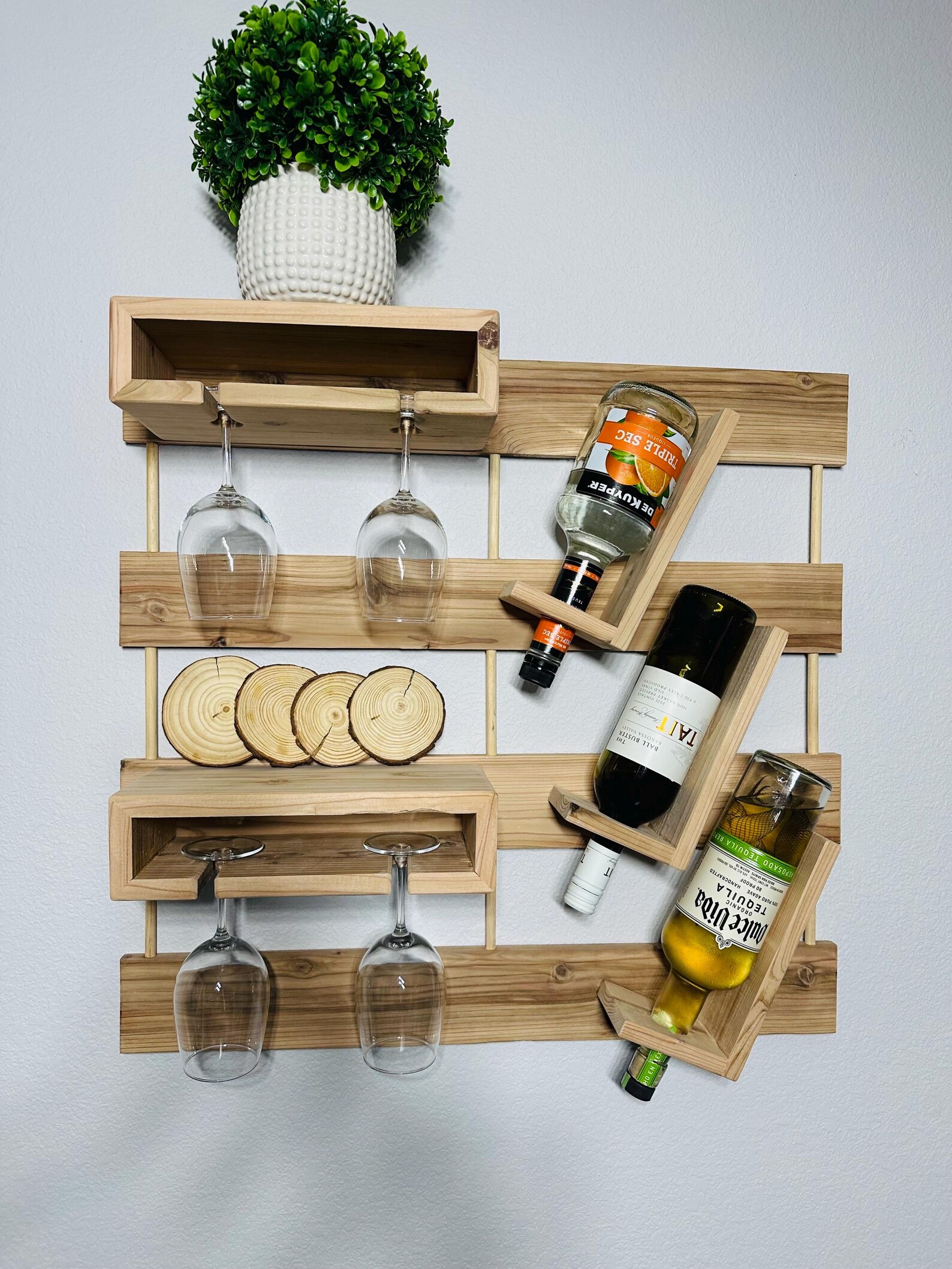 Handcrafted Rustic Wall-mounted Wine Rack - Etsy