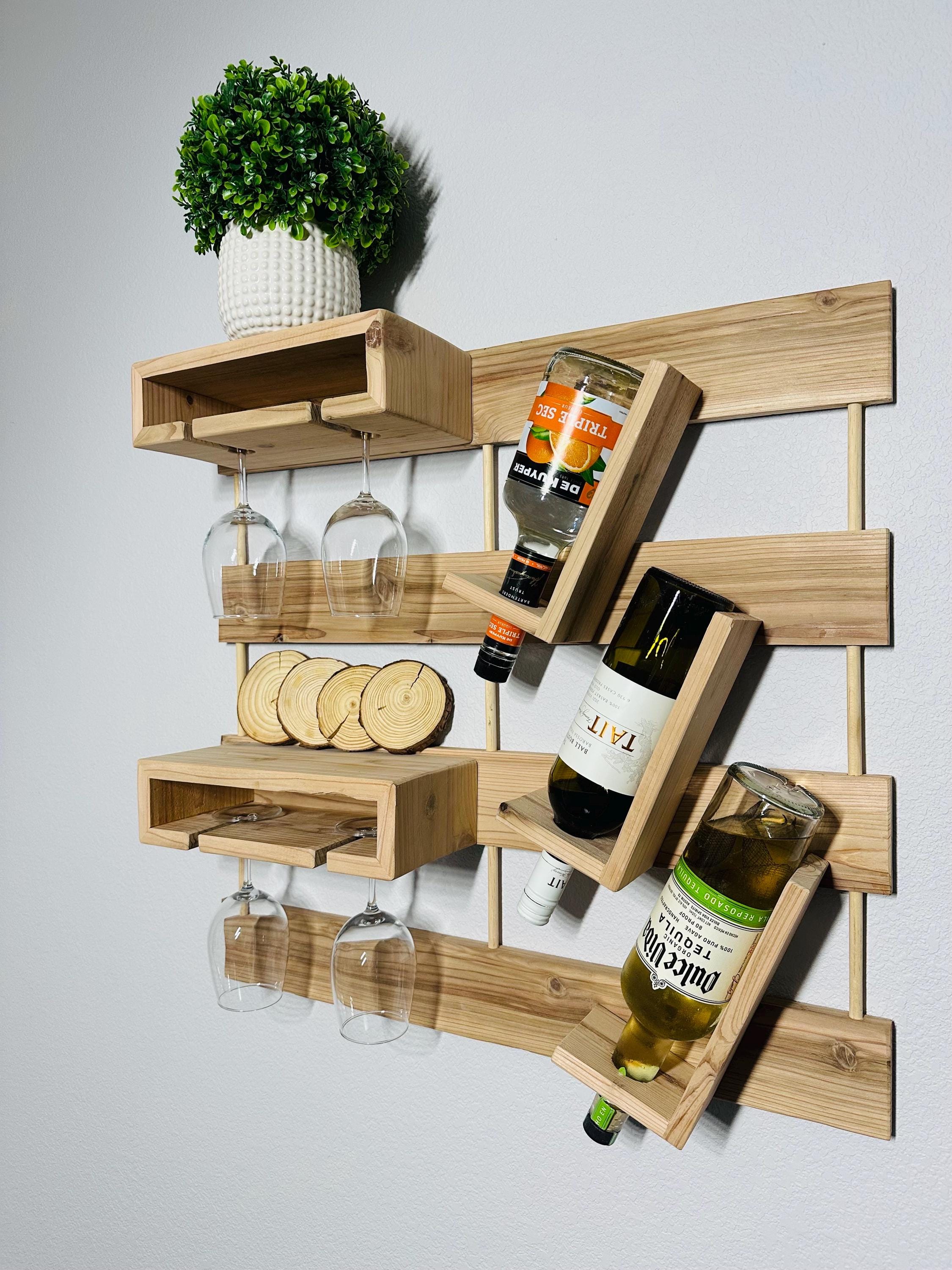 Handcrafted Rustic Wall-mounted Wine Rack - Etsy