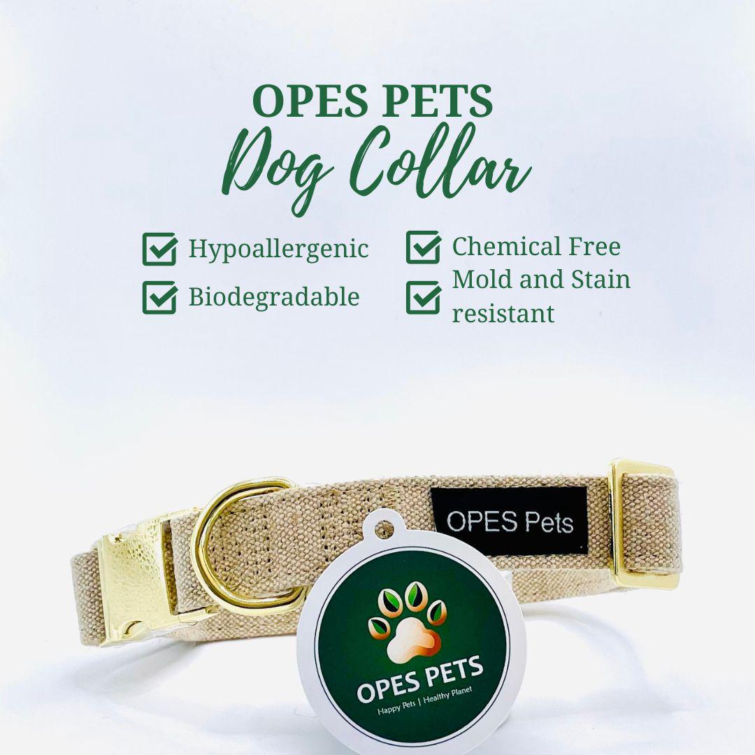Dog Collar, Natural, Hypoallergenic, Eco Friendly, Adjustable, Durable,  Suitable for Sensitive Skin