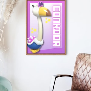 Conkdor Digital Download | Mario-Inspired Mario Kart Character Art | Printable Gamer Bedroom Decor | Instant PNG File