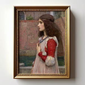 Juliet Art Print, John William Waterhouse Painting, Renaissance Style Portrait, Classic Lady Wall Art, Vintage Romantic Decor, Gift For Her