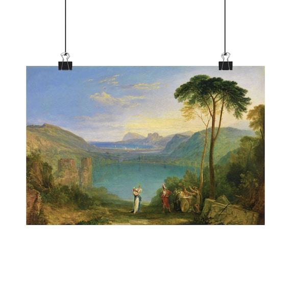 Romantic Landscape Art Print, Classical Painting, Ancient Italy