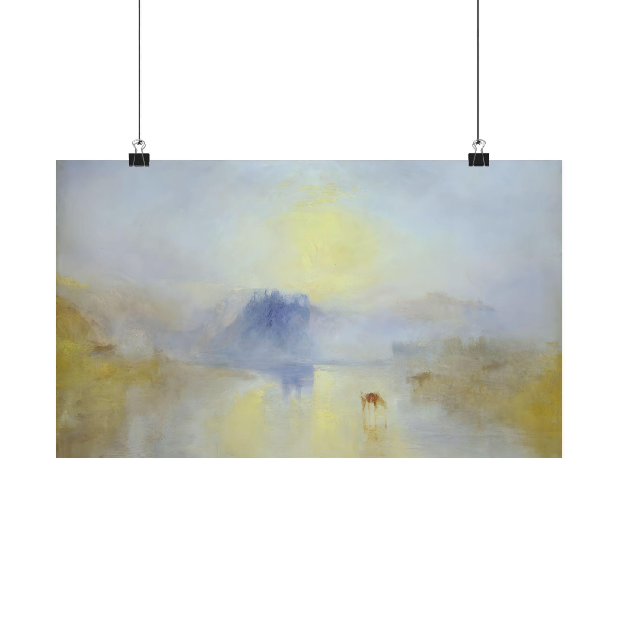 J.M.W. Turner Misty Landscape Print, Norham Castle Art, Romantic