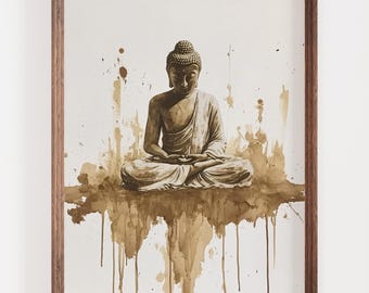 Buddha Art Print, Watercolor Buddha, Zen Art Piece, Meditation Decor, Watercolor Art, Zen Buddha Design, Gift For Mindfulness Enthusiasts