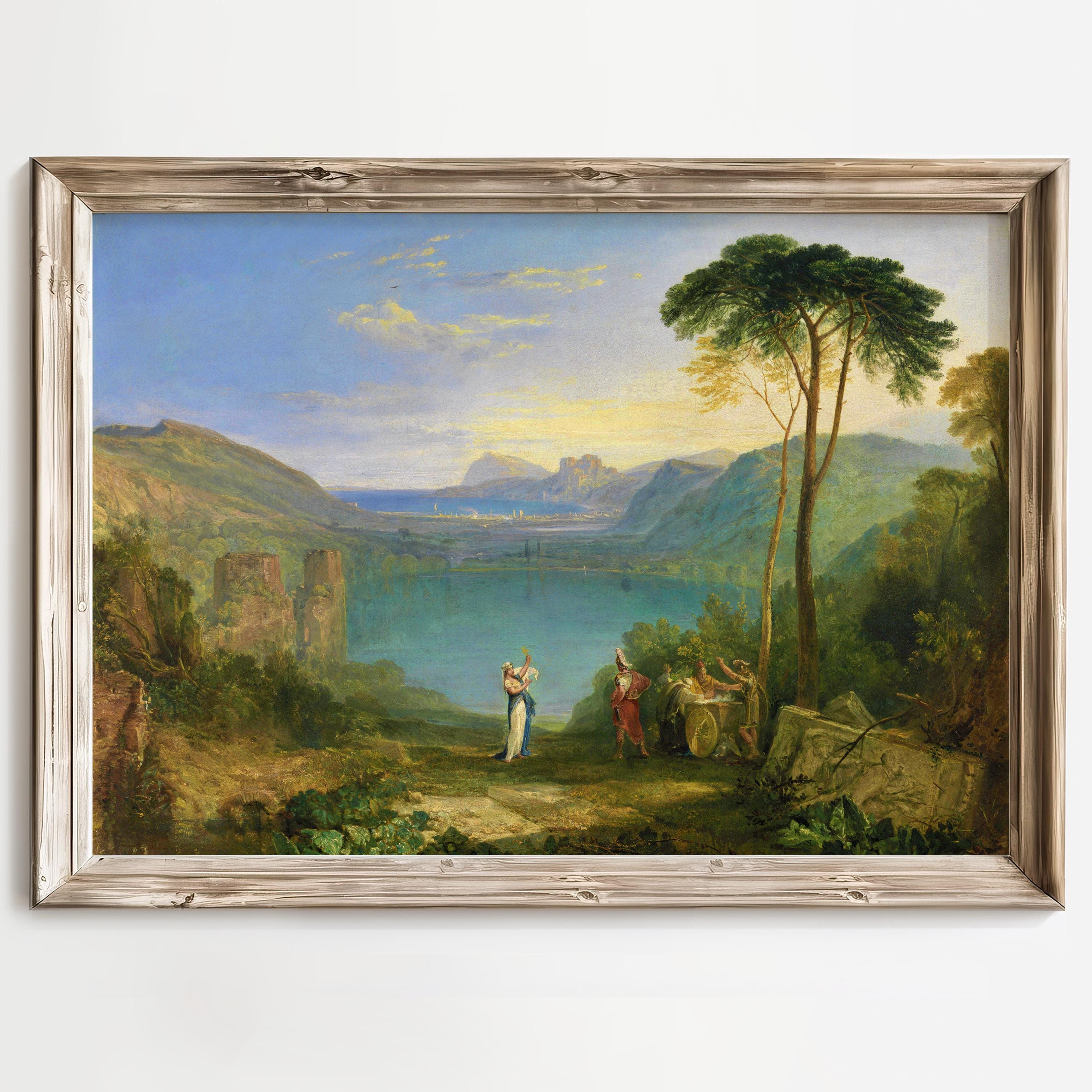 Romantic Landscape Art Print, Classical Painting, Ancient Italy