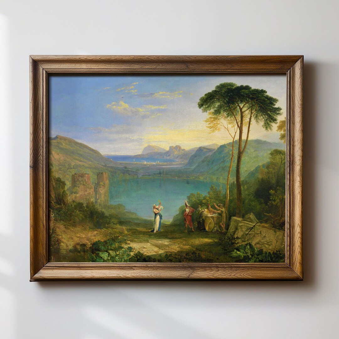 Romantic Landscape Art Print, Classical Painting, Ancient Italy