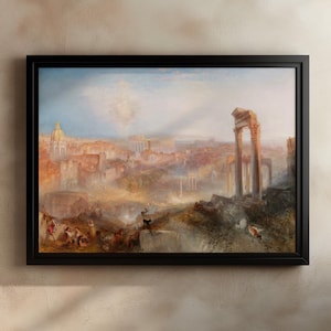 View of the Campo Vaccino, Rome Print, J.M.W. Turner Artwork, Ancient Rome Landscape, Classical Ruins, Romantic Fine Art, Historic Cityscape