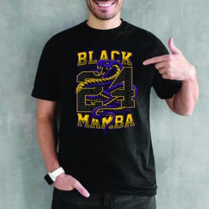 Kobe Bryant Black Mamba Graphic Tee: Oversized Cotton Basketball T