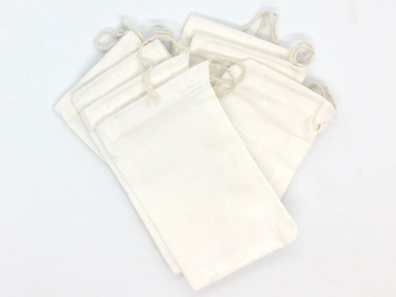 Natural Drawstring Sack Supply Rustic Wedding Favor DIY 100 Cotton Muslin Bags 3x5 Gifts Sachets Soap Stamping Iron-On Heat Press