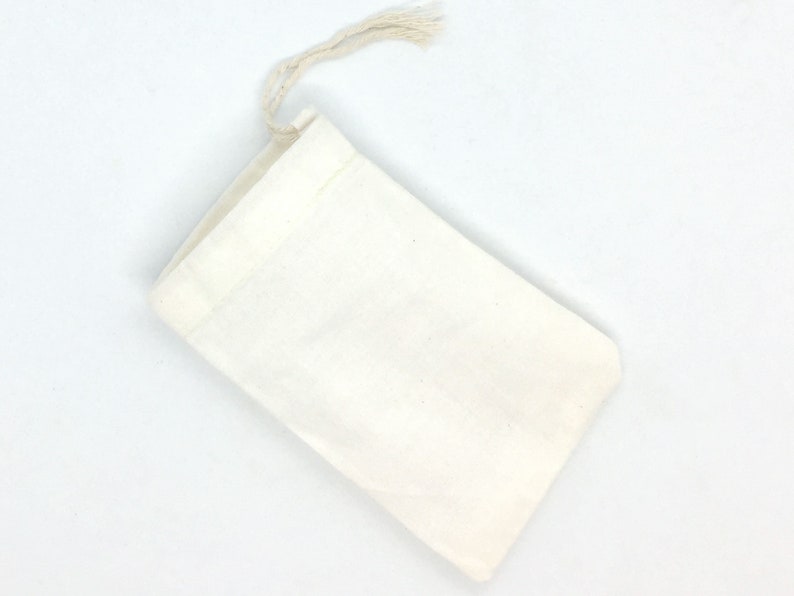 Natural Drawstring Sack Supply Rustic Wedding Favor DIY 100 Cotton Muslin Bags 3x5 Gifts Sachets Soap Stamping Iron-On Heat Press