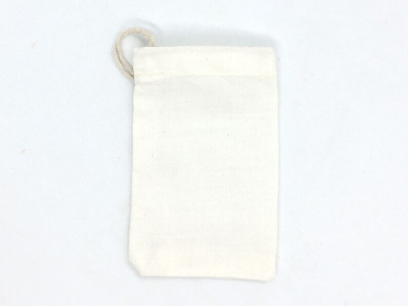 Natural Drawstring Sack Supply Rustic Wedding Favor DIY 100 Cotton Muslin Bags 3x5 Gifts Sachets Soap Stamping Iron-On Heat Press
