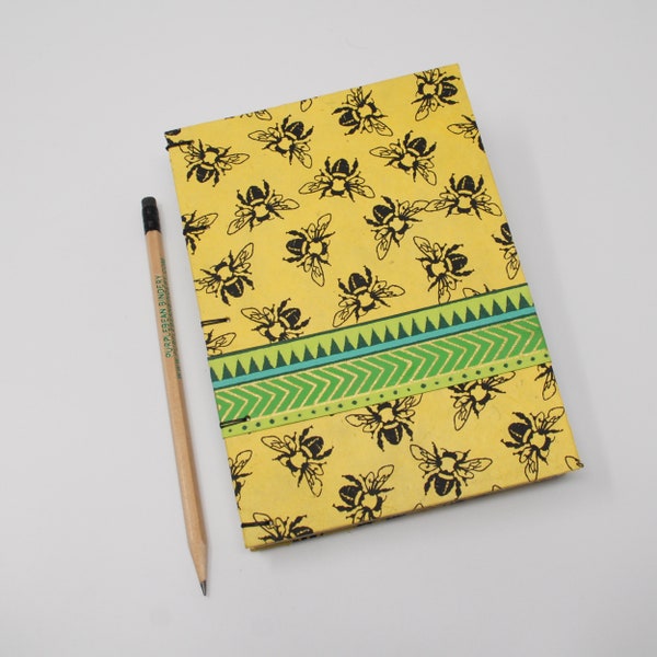 Menagerie Journal / Junk Journal / Notebook / Artist Sketchbook / Hand Bound / One of a Kind / Bumble Bees