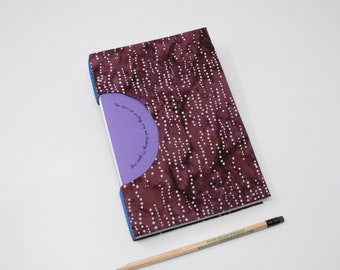 Blank Hand Bound Journal / Notebook / Rigid Fabric Cover / Lay Flat Pages / Octavia Butler Quote on Writing