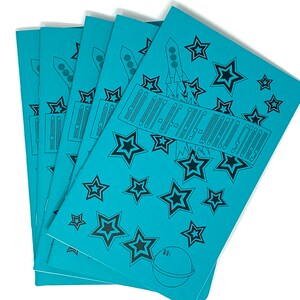 Write Your Own Storybook / Small Notebook / Kids Fun Book / Party Favor Turquoise