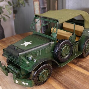Large Handmade Collectable Metal Army Truck Model | Vintage-style Military Toy | Metal Model Old School | US Seller