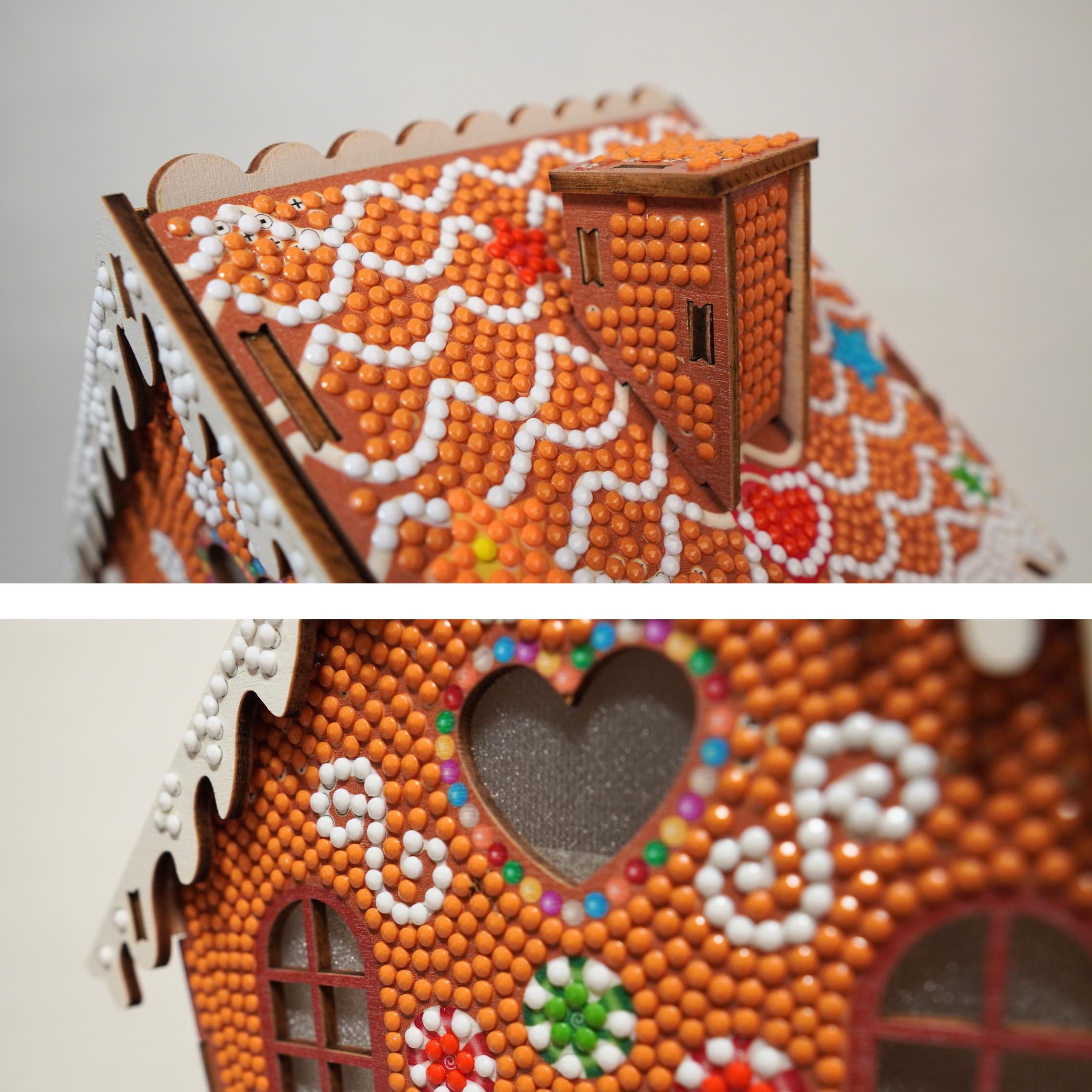 3D Gingerbread House Diamond Painting Kit | DIY Christmas Décor Craft ...