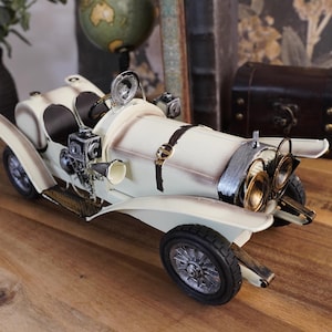 Handmade Vintage-style Car Metal Model for Home Decor Gift Collectable Toy for Car Enthusiast 1:12 scale, US-based Seller