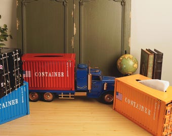 Container Tissue Box Handmade All Metal Home Decor Tissue Box - US Seller Shipping Only in the US