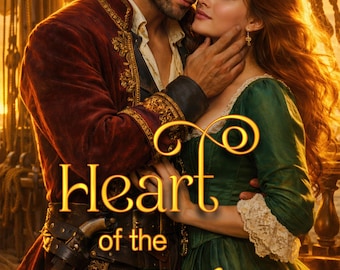 Couverture de livre prête à l'emploi romance pirate - couple de pont de navire Golden Hour