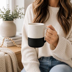 Pour myself a cup of ambition Mug | Speckled Ceramic 13oz image 8