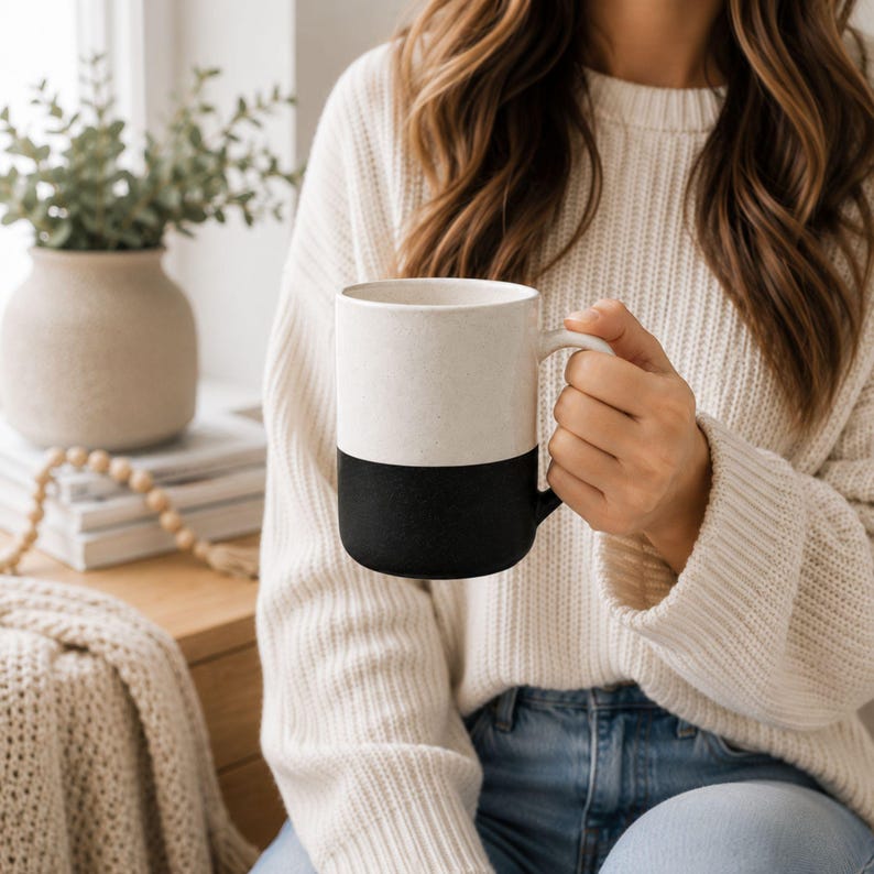 Pour myself a cup of ambition Mug | Speckled Ceramic 13oz image 8
