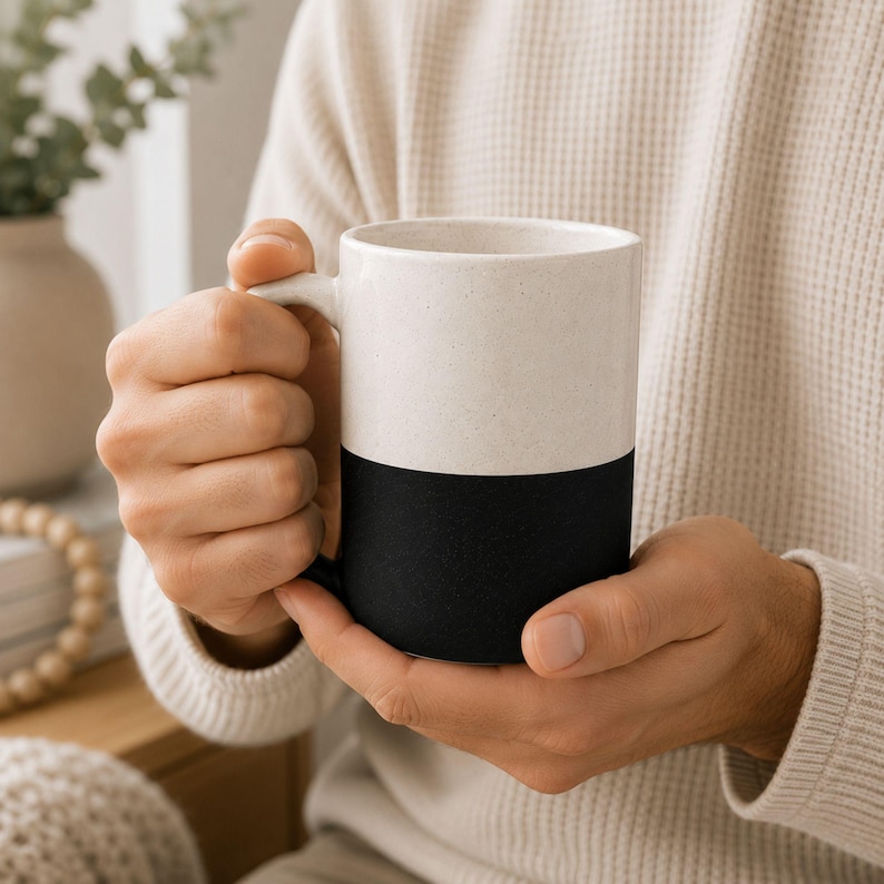 Pour myself a cup of ambition Mug | Speckled Ceramic 13oz image 11